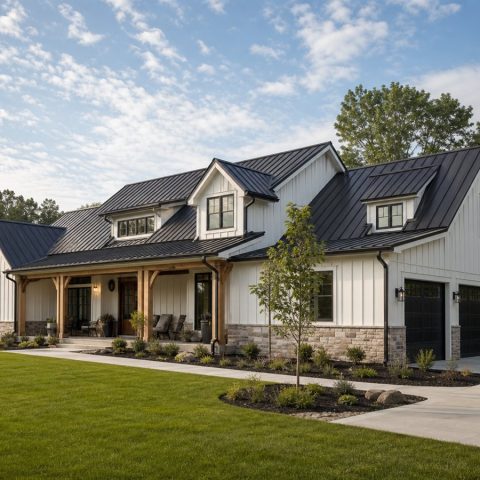 $505,000 Refined Modern Farmhouse Estate: 2,500-Sq.-Ft. Four-Bedroom Custom Plan