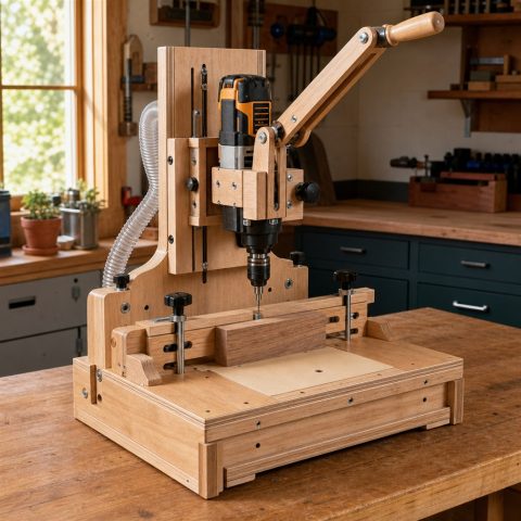 Lever-Arm Cordless Drill Press Stand
