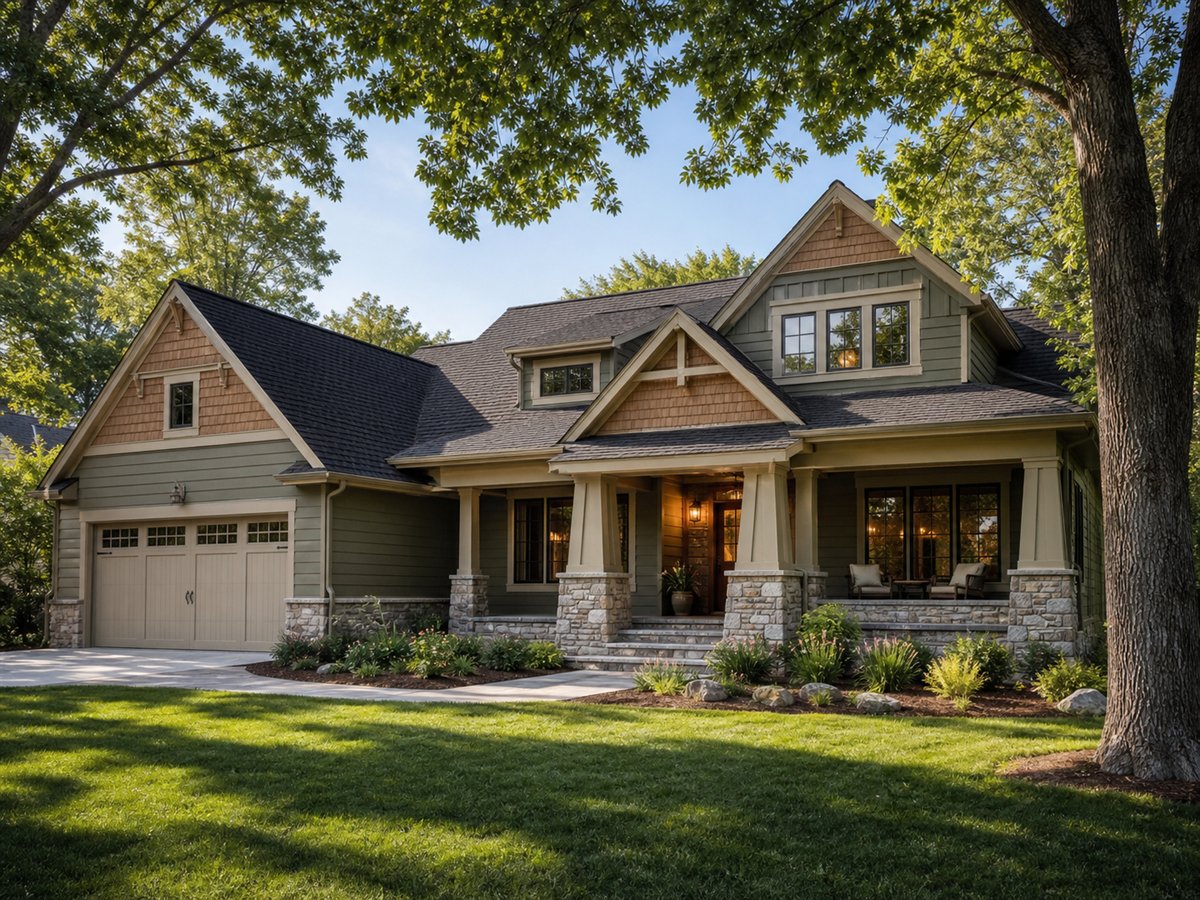 Timbercrest Craftsman 2540, a conceptual 2540-square-foot custom Craftsman home with a $515,000 construction target