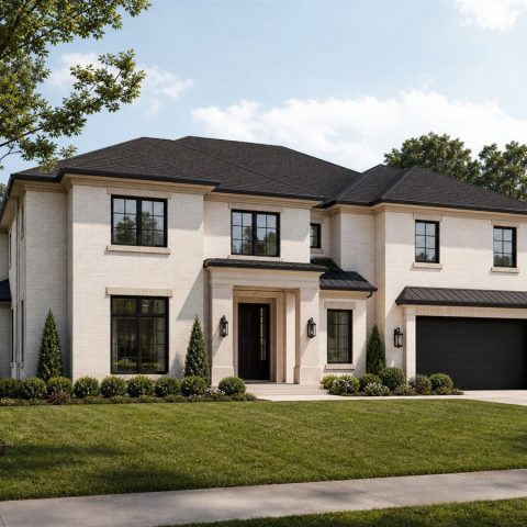 $520,000 Refined Transitional Two-Story Custom Home: 2,560-Sq.-Ft. Four-Bedroom Custom Plan