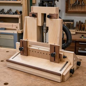 Sliding Dowel-Drilling Fence Jig