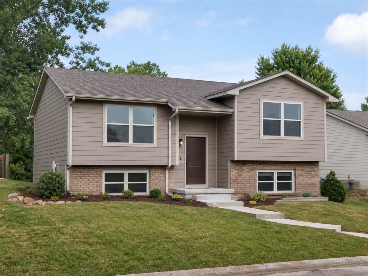Brookside Split 1540, a conceptual 1540-square-foot split-level family home with a $262,500 construction target