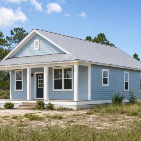 $267,500 Efficient Coastal Family Cottage: 1,560-Sq.-Ft. Three-Bedroom Plan