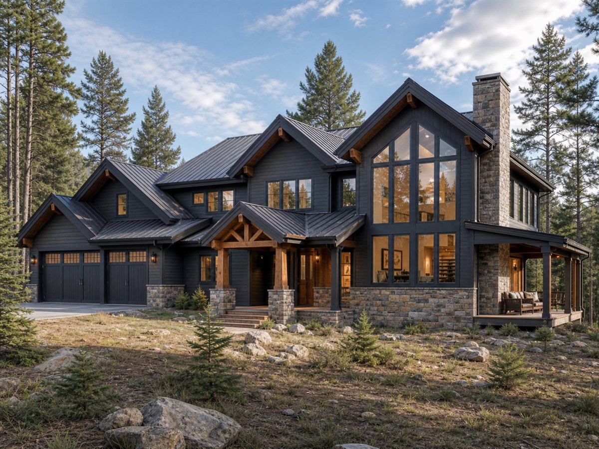Summit Glass House 2620, a conceptual 2620-square-foot mountain-modern custom home with a $535,000 construction target