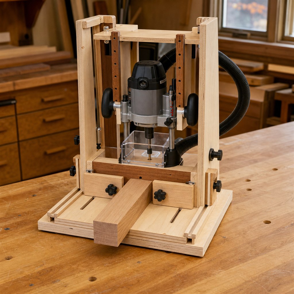 Portable Mortising Guide for a Plunge Router