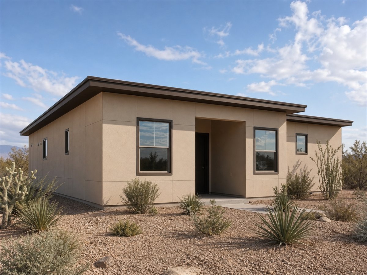 Mesa Court 1580, a conceptual 1580-square-foot desert-modern family home with a $272,500 construction target