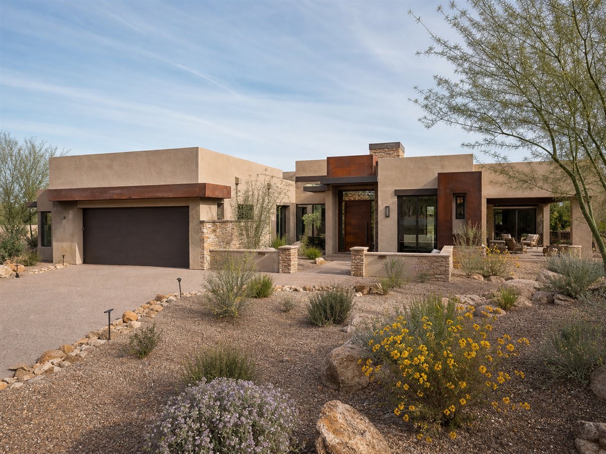 Saguaro Court 2660, a conceptual 2660-square-foot desert-modern courtyard home with a $545,000 construction target