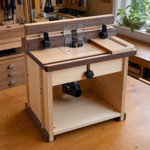 Compact Router Table With a Lift-Out Insert