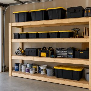 DIY Garage Shelves With 2x4s: 4-Tier Build Guide