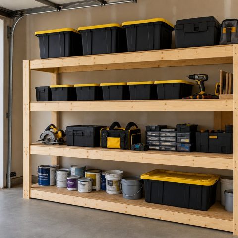 DIY Garage Shelves With 2x4s: 4-Tier Build Guide