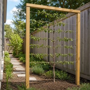 Espalier Fruit Tree Frame for a Narrow Garden Wall