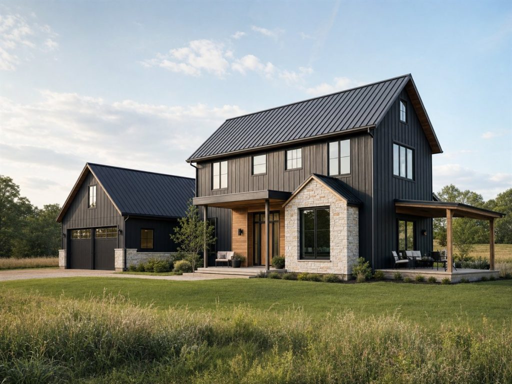 $580,000 Refined Modern Barn Custom Home: 2,800-Sq.-Ft. Four-Bedroom Custom Plan