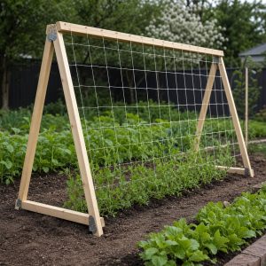 Reusable Pea Support Frame With Removable Netting