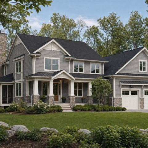 $585,000 Refined Lake-House-Inspired Custom Home: 2,820-Sq.-Ft. Four-Bedroom Custom Plan