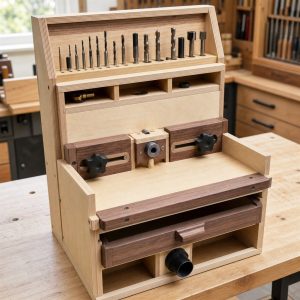Wooden Drill-Bit Gauge and Storage Block