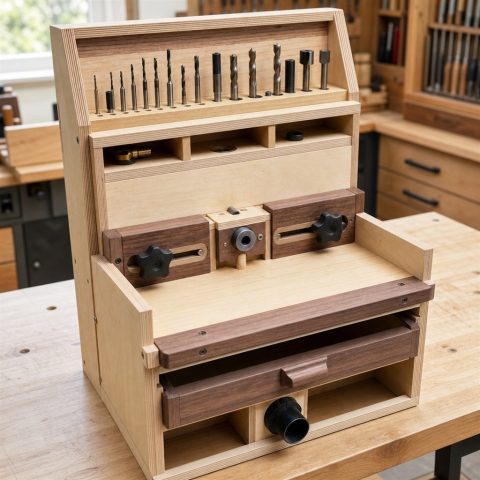 Wooden Drill-Bit Gauge and Storage Block