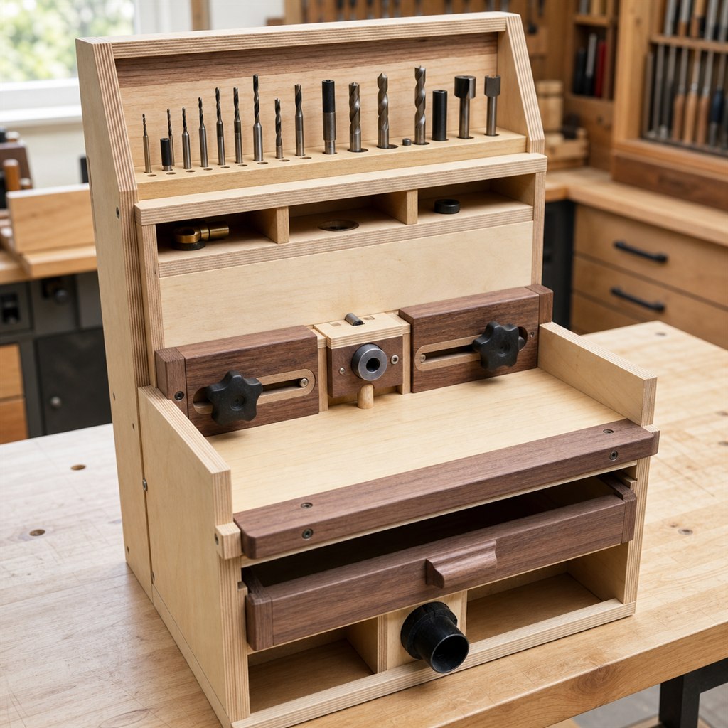 Wooden Drill-Bit Gauge and Storage Block