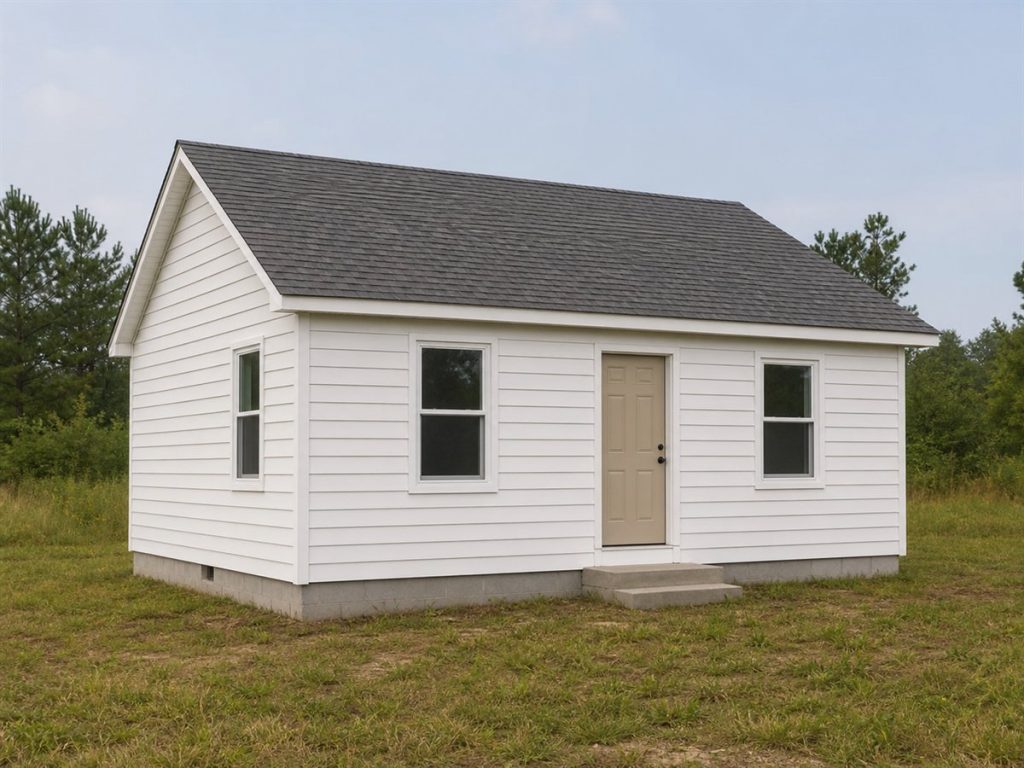 $62,500 Micro Ranch Cottage: 480-Sq.-Ft. One-Bedroom Plan