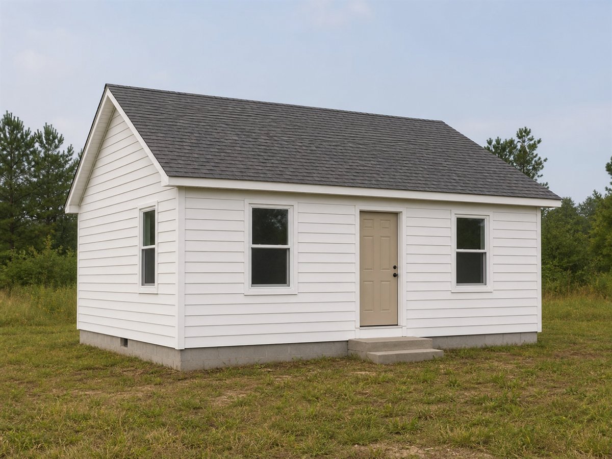 Maple Ranch 480, a conceptual 480-square-foot small single-level ranch cottage with a $62,500 construction target