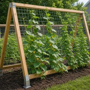 DIY Garden Trellis Plans for Beans and Cucumbers