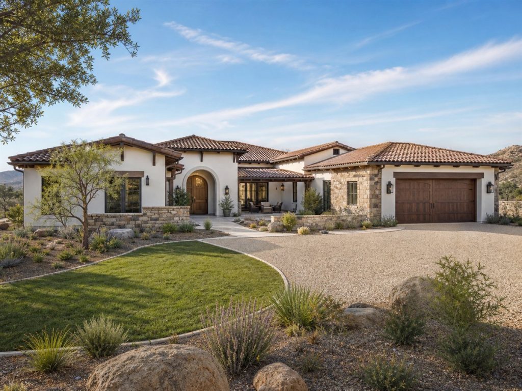 $610,000 Refined Courtyard Hacienda Custom Home: 2,920-Sq.-Ft. Four-Bedroom Custom Plan