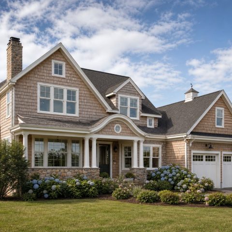 $615,000 Refined New England Shingle-Style Custom Home: 2,940-Sq.-Ft. Four-Bedroom Custom Plan