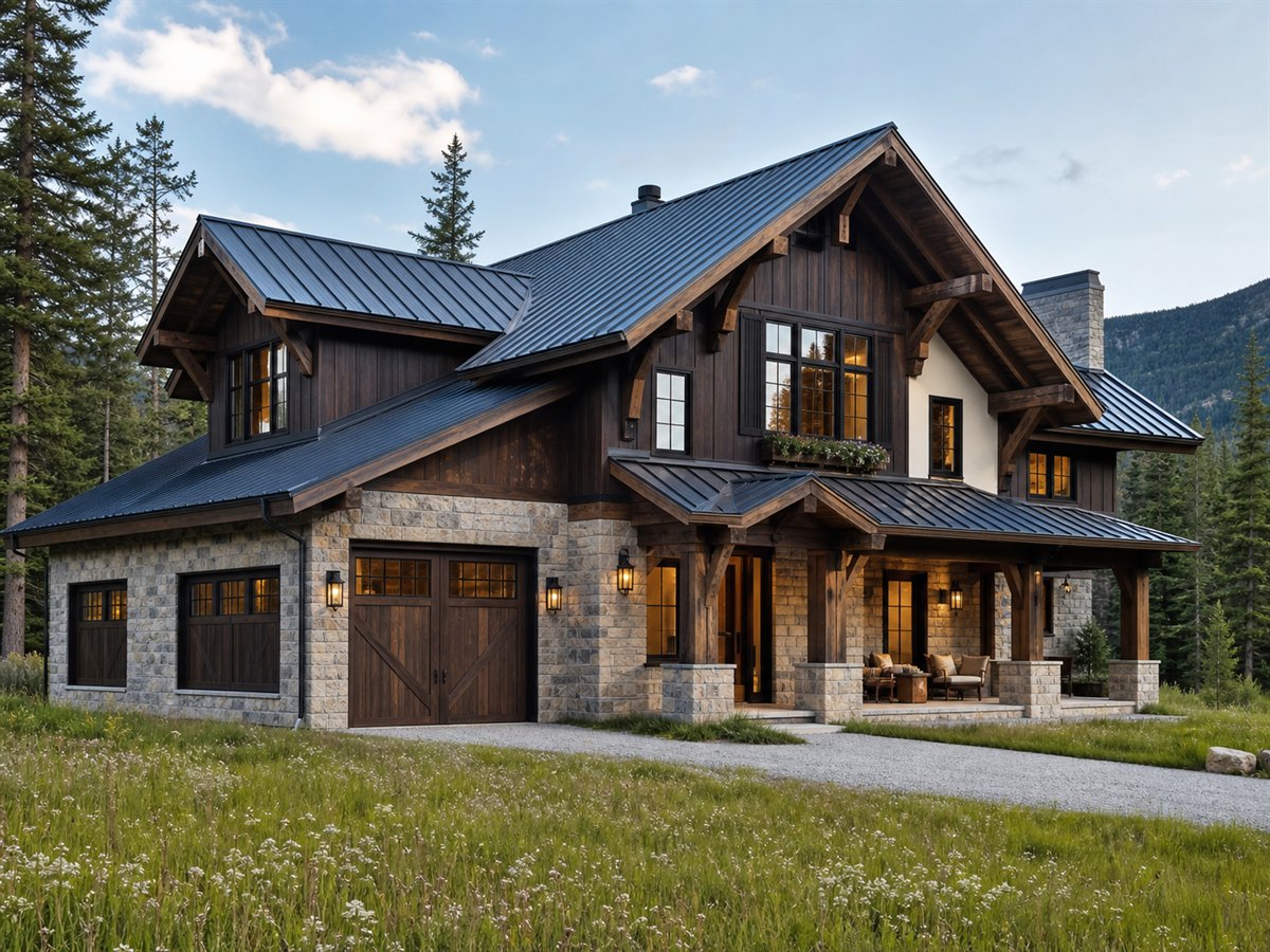 Alpenglow Chalet 2960, a conceptual 2960-square-foot alpine-inspired custom chalet with a $620,000 construction target