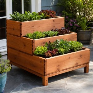 Tiered Salad Planter for Lettuce and Quick Greens
