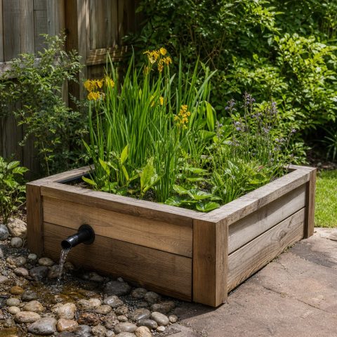 Lined Bog Garden Planter for Moisture-Loving Plants