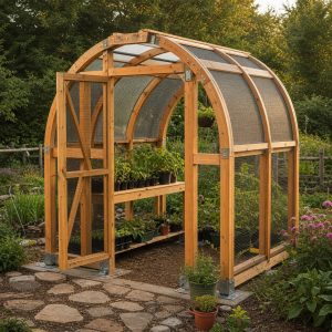Cedar Nursery Tunnel With Removable Shade Panels