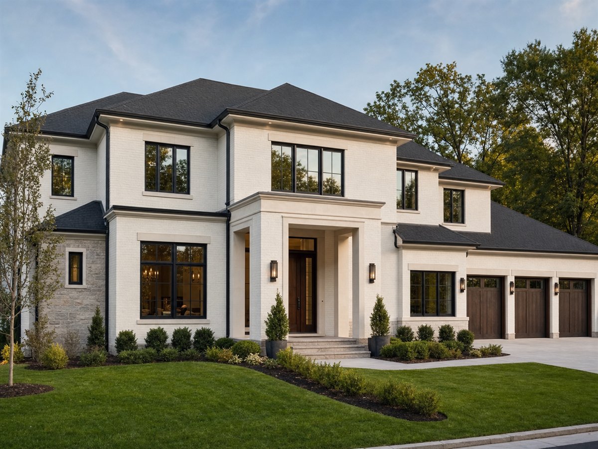 Westlake Transitional 3060, a conceptual 3060-square-foot transitional two-story custom home with a $645,000 construction target