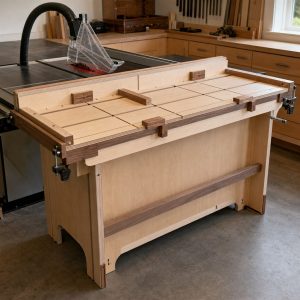 Folding Plywood-Cutting Grid With Sacrificial Rails