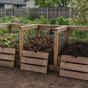 Three-Bin Compost Bin Plans for a Backyard Garden