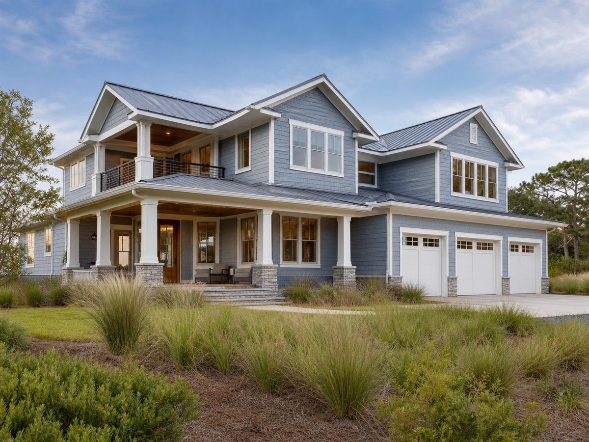 Bluewater Retreat 3080, a conceptual 3080-square-foot coastal luxury retreat with a $650,000 construction target