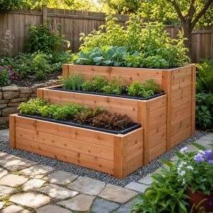 Terraced Raised Beds for a Gentle Backyard Slope