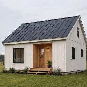 $57,625 Essential Scandinavian Small Cabin: 459-Sq.-Ft. One-Bedroom Plan