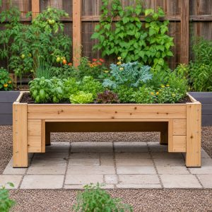 Elevated Wheelchair Garden Bed With Open Knee Space