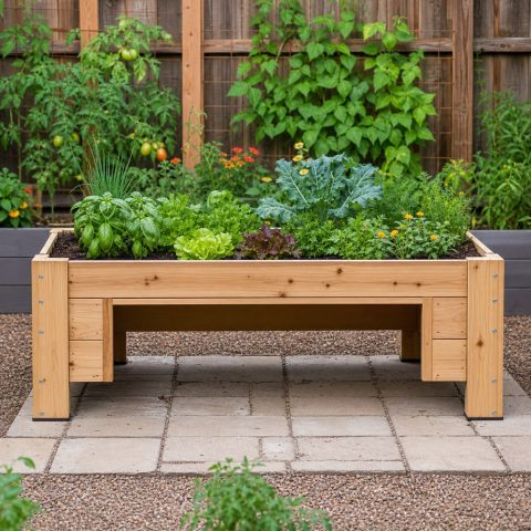 Elevated Wheelchair Garden Bed With Open Knee Space