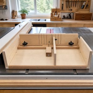 Hand-Saw Miter Box With Replaceable Kerf Guides