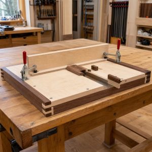 Dovetail-Saw Bench Hook With a Clamping Fence