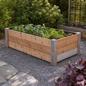 Modular Raised Bed Corners With Replaceable Side Panels