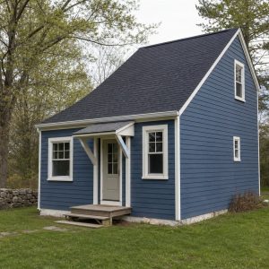$59,625 Essential Small Saltbox Cottage: 492-Sq.-Ft. One-Bedroom Plan