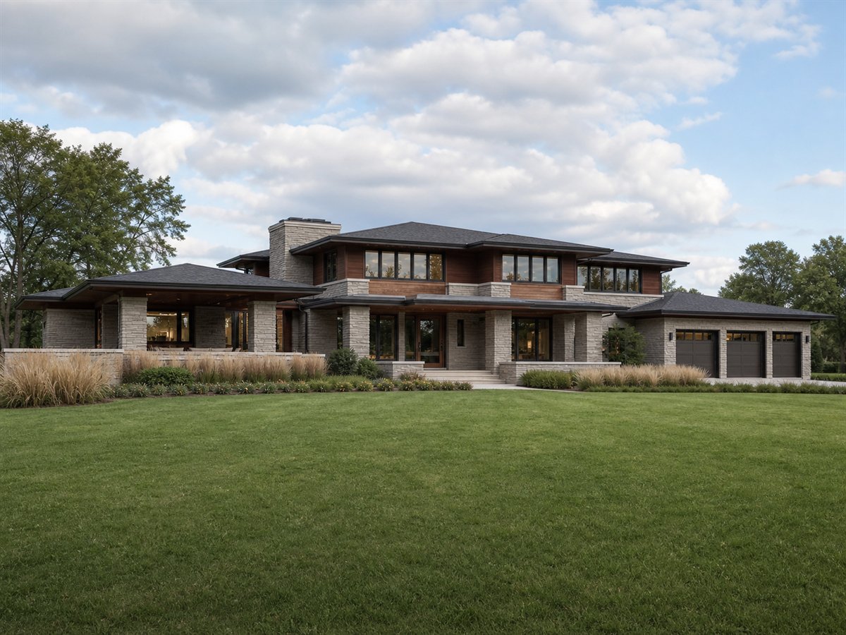 Prairie Vista 3180, a conceptual 3180-square-foot Prairie-inspired custom estate with a $675,000 construction target