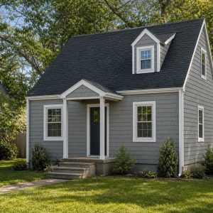 $60,625 Essential Small Cape Cottage: 493-Sq.-Ft. One-Bedroom Plan