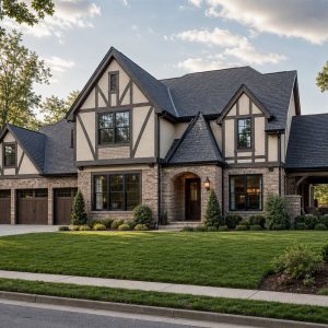 $685,000 Executive Tudor-Revival Custom Home: 3,220-Sq.-Ft. Four-Bedroom Custom Plan