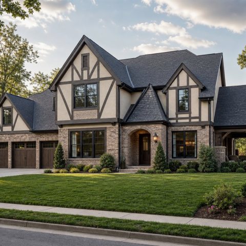 $685,000 Executive Tudor-Revival Custom Home: 3,220-Sq.-Ft. Four-Bedroom Custom Plan