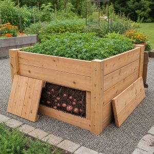 Cedar Potato Bed With Removable Harvest Boards