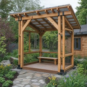 Timber Rain-Garden Observation Shelter