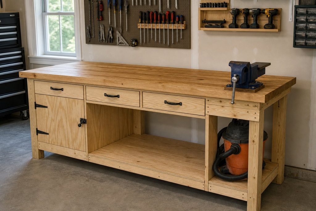 Garage Workbench With Storage: 6-Foot Build Plan
