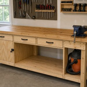 Garage Workbench With Storage: 6-Foot Build Plan